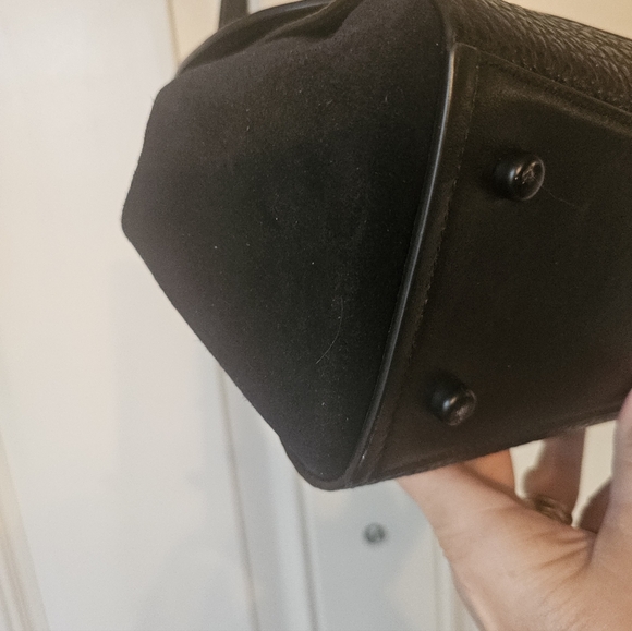 COACH Convertable  Flap "FAYE" Carryall Black Leather/Suede Bag 🖤 🖤 - Picture 4 of 13